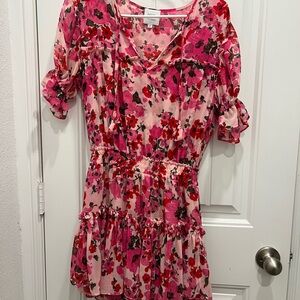 Misa mini floral pink dress small